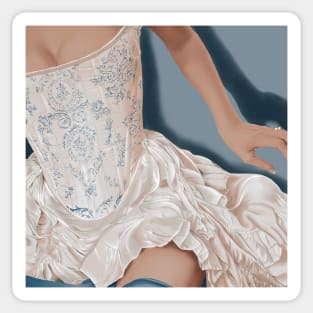 Blue rococo corset Sticker